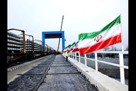 The project includes the 82·5 m bridge across the Azerbaijan-Iran border.